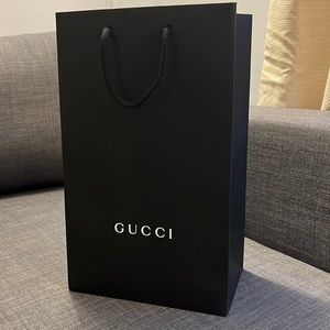 Gucci Black Paper Shopping Bag